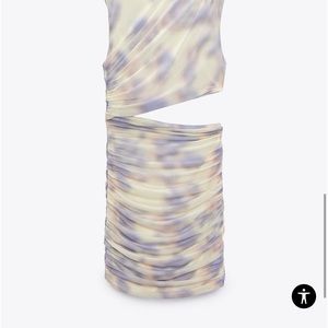 Zara tie dye dress: CUT OUT PRINTED TULLE DRESS
ONLY ONE